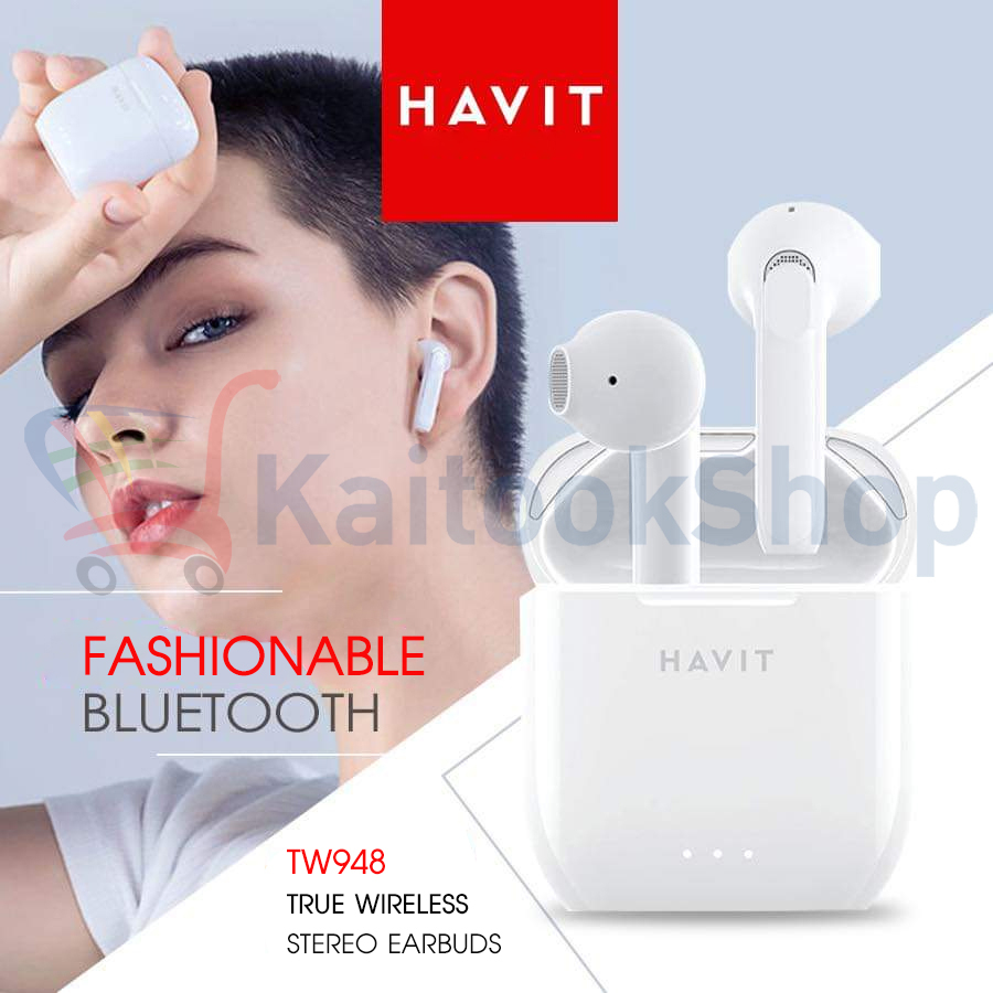 หูฟังบลูทูธไร้สาย HAVIT TW948 True Wireless Earbuds with Half-In-Ear Design & 3C Fast Charge # รับปร