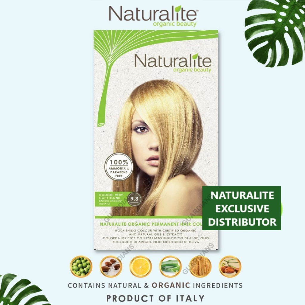 เนเชอรัลไลท์ สีย้อมผมออร์แกนิคแท้- 9.3GOLDEN VERY LIGHT BLOND **(NO PARABENS, NO RESORCINOL, NO AMMONIA, NO PPD)