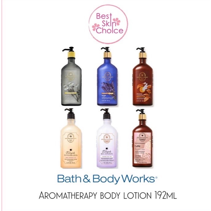 Bath &amp; Body Works Aromatherapy Collection กลิ่นของน้ำมันหอมระเหยที่มีคุณภาพสูง ช่วยปลอบประโลมผิว