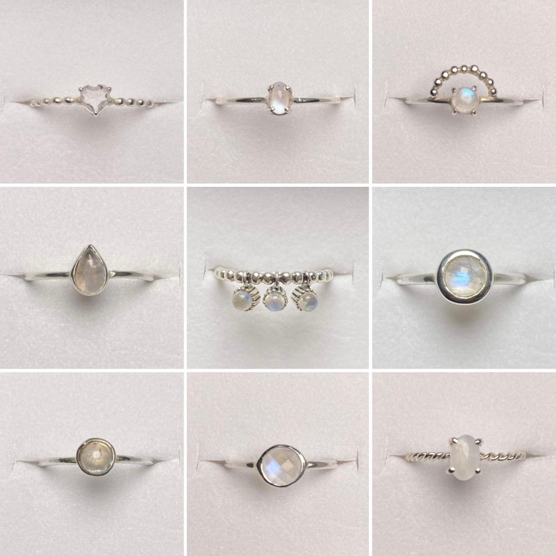 Winterwinter Jewelry Silver925 : เครื่องประดับเงินแท้ รวมแบบแหวนมูนสโตน ( moonstone )