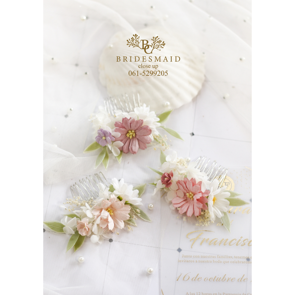 พร้อมส่ง จาก กทม หวีเสียบผม I ดอกไม้ติดผมเจ้าสาว I ดอกไม้ติดผม I ดอกไม้แต่งผม I Bridal Comb I Flower Comb