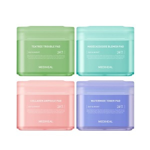 Mediheal Face Toner Pad (Madecassoside, Teatree, Retinol Collagen, Collagen 100+100ea, Phyto-Enzym, Watermide 100)