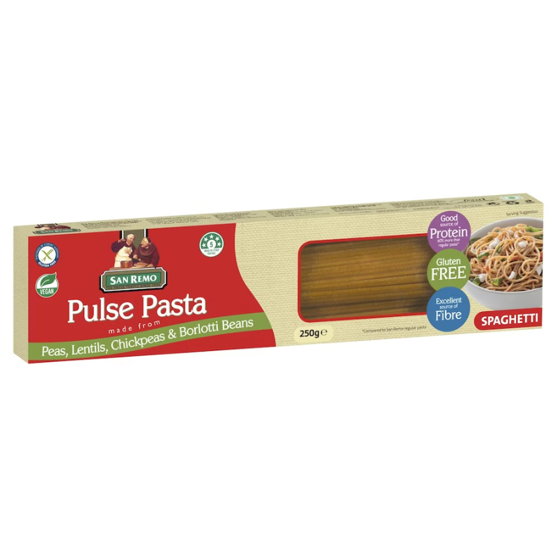 ซานรีโม สปาเก็ตตี้ พาสต้าถั่ว 250 กรัม - Pulse Beans Spaghetti Pasta 250g San Remo brand