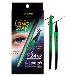 อายไลน์เนอร์ น้องฉัตร Browit Long Stay , Ultra Fine Eyeliner 0.01 mm เขียนขอบตา เขียนตา อายไลน์เนอร์กันน้ำ ตาคม