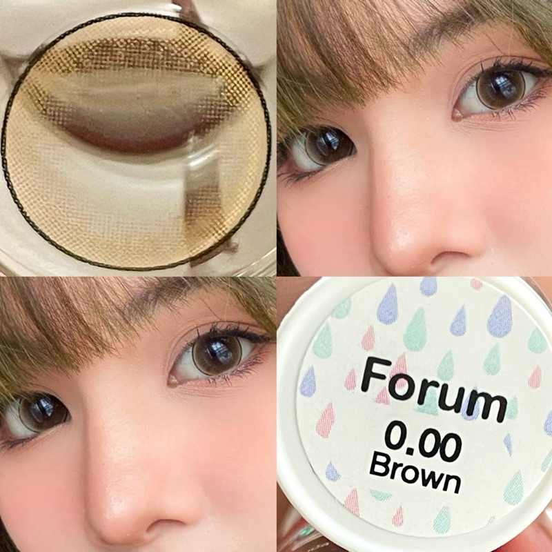 คอนแทคเลนส์ ลาย Forum Brown ตาลูกเเก้วสุดฉ่ำ น้ำตาลหวานๆ ตาโตสุดๆ น่ารักๆ ใส่แล้วไม่ดุ ตาดูสดใสขึ้นไปอี๊กกก