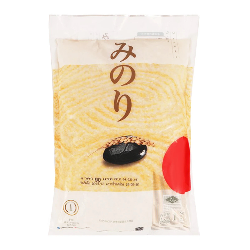 มิโนริ ข้าวญี่ปุ่น 1 กิโลกรัม - Japanese Rice 1kg Minori brand