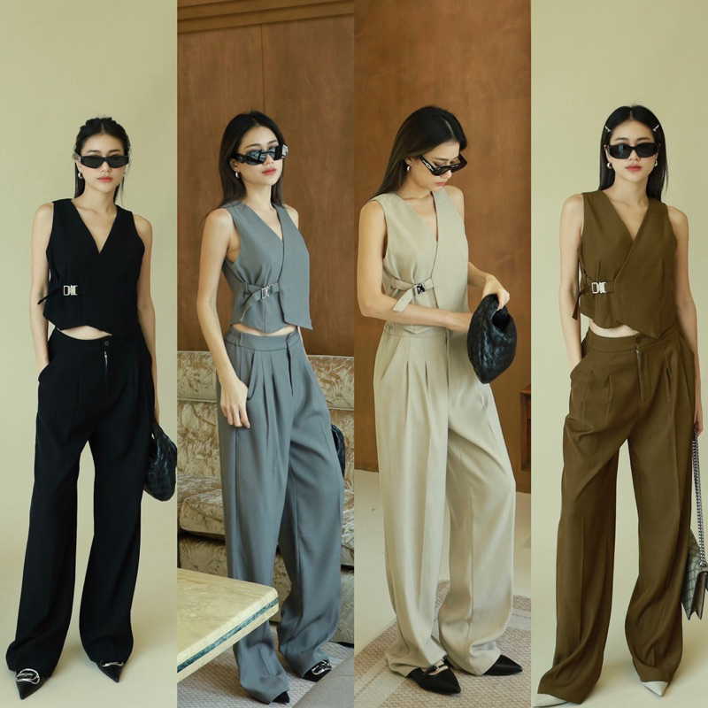 เซทเสื้อแขนกุด ปรับสายได้ sls basicselected