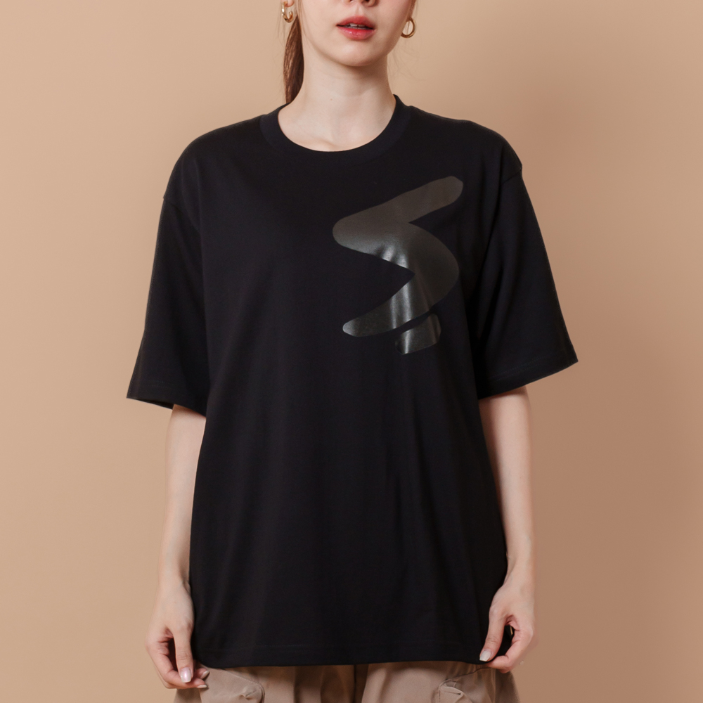 เสื้อยืด Oversize Premium Cotton100 Double Black Shibuya UC12 เนื้อผ้าระดับไฮเอนด์ ไม่ย้วยไม่กระด้าง