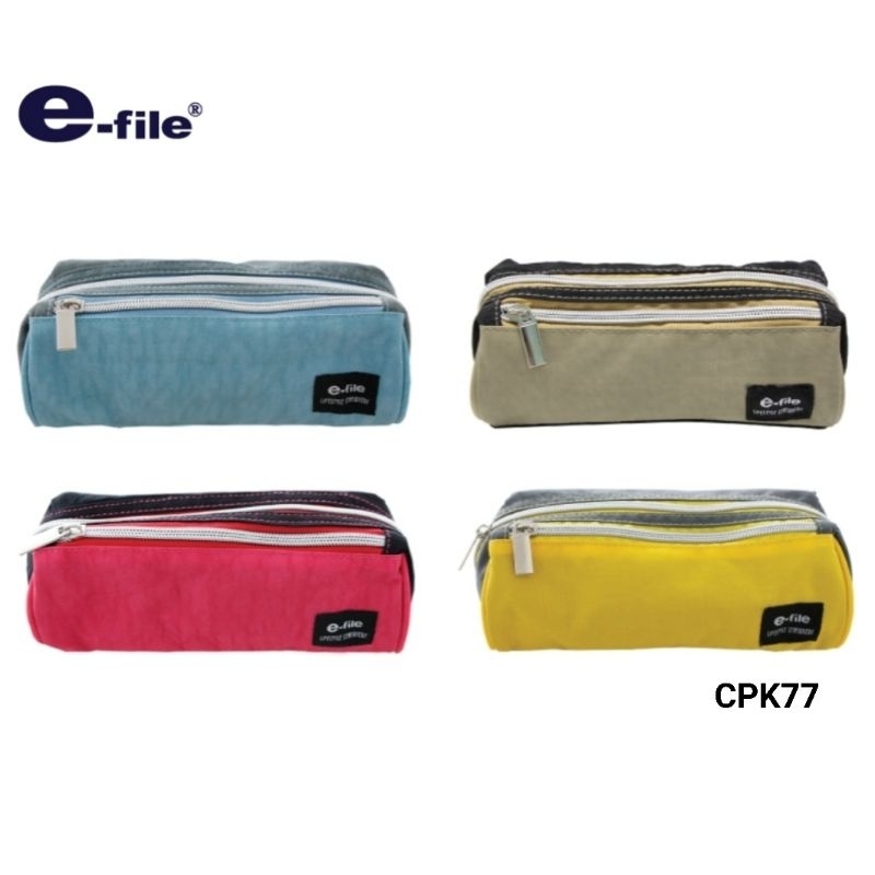 E-File กระเป๋าดินสอ ทับบี TUBBY CPK77 กระเป๋าผ้าโพลีเอสเตอร์ ซักทำความสะอาดได้ ราคา ถูกที่สุด ดีลบีเคเค