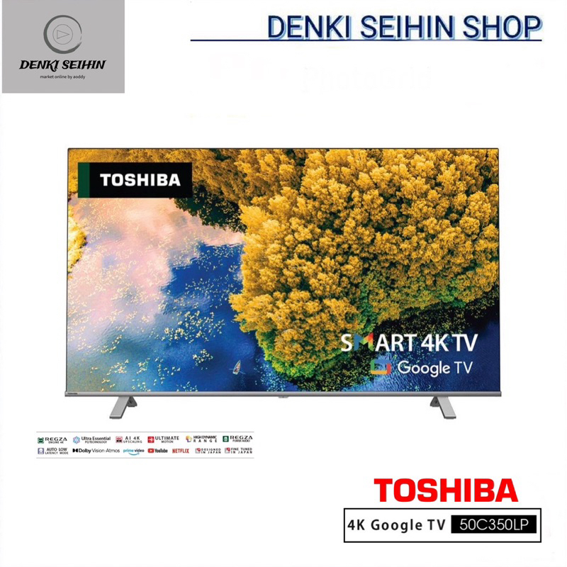 TOSHIBA SMART TV ขนาด 50 นิ้ว 50C350 UHD LED  4K, Google TV รุ่น 50C350LP