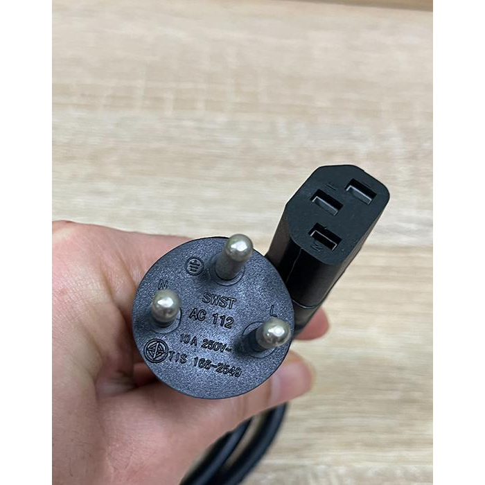 สายไฟ AC Power  ต่อปลั๊กไฟบ้านไปยังพาวเวอร์ซัพพลาย มาตรฐาน มอก. สายยาว 1.8 เมตร