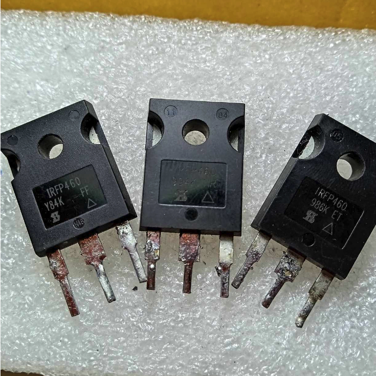 ของถอด IRFP460 ขาสั้นตามรูปทุกตัว ส่วนใหญยี่ห้อ Vishay