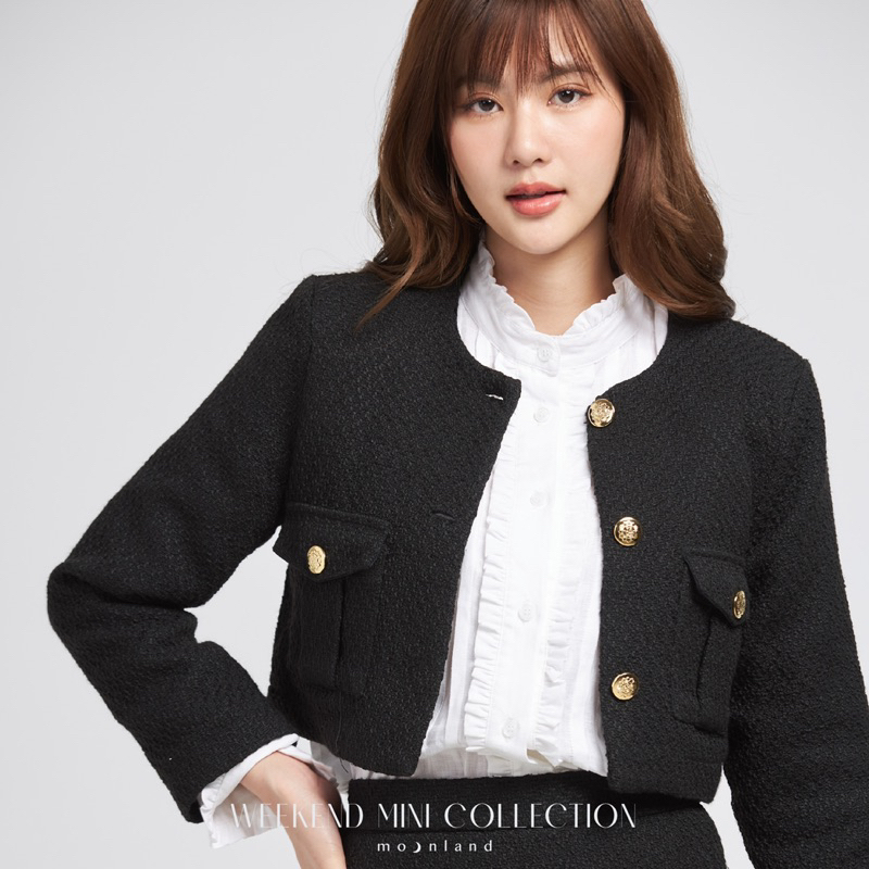 Moonland - Weekend Crop Tweed Jecket