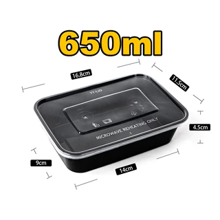 (ยกลัง)(300ชิ้น)กล่องใส่อาหารพลาสติก/500/650/750/1000ml/กล่องอาหาร รุ่น F