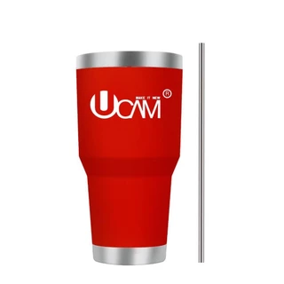Ucam หลอดดูดน้ำ หลอดสแตนเลสยาว 21.5เซน ใช้กับแก้ว30ออนซ์ได้