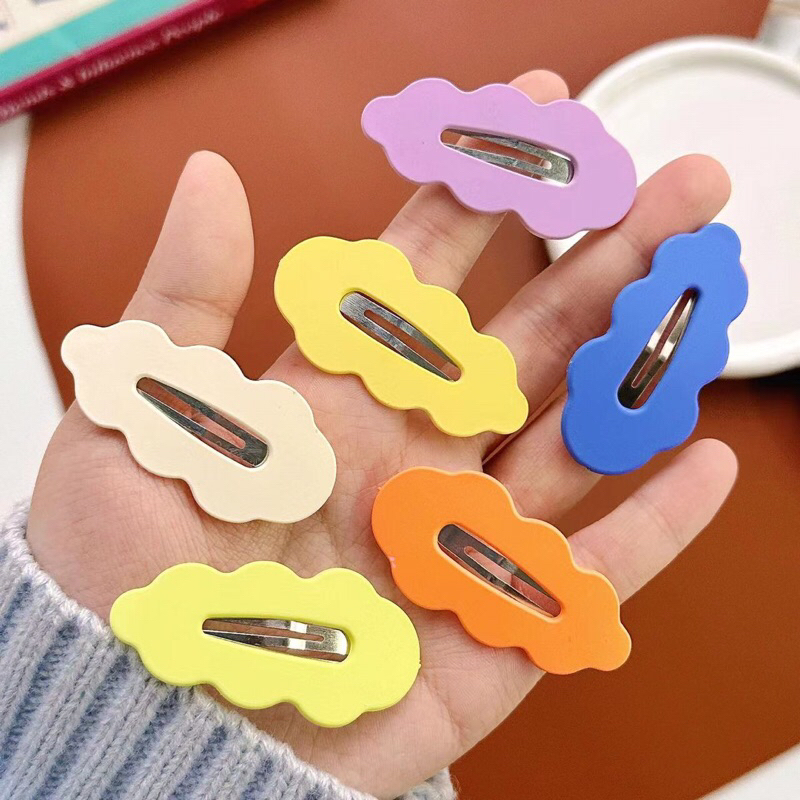 [2 บาท] กิ๊บติดผม แบบหยัก คละสี กิ๊บติดผมเกาหลี ของแถมลูกค้า พร้อมส่ง