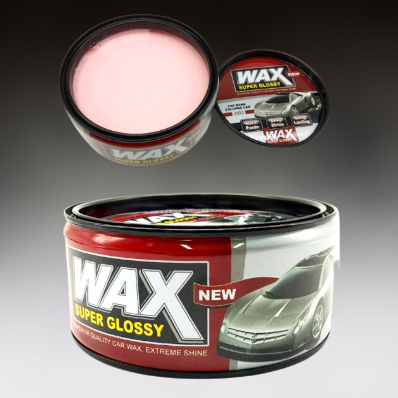 Wax Super Glossy แวกซ์ เคลือบสีรถ เคลือบแก้ว เคลือบเงา น้ำยาเคลือบ เคลือบรถยนต์ มอเตอร์ไซค์ กันน้ำ กันUV ของแท้100% 300G