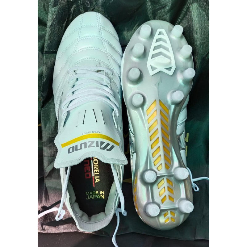 รองเท้าฟุตบอลสีขาว Mizuno รุ่น MORELIA NEO III เมคอิน JAPAN มีบริการเก็บเงินปลายทาง ใส่ไม่ได้เปลี่ยนได้