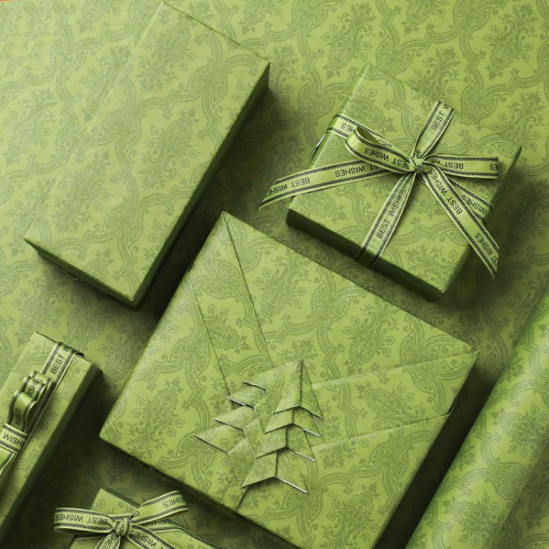 พร้อมส่ง กระดาษสไตล์ย้อนยุค 52*60cm ขนาด ห่อดอกไม้ ของขวัญ 创意复古礼品 鲜花包装纸