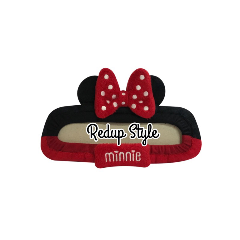 ปลอกหุ้มกระจกมองหลัง Minnie Mouse มินนี่ ลิขสิทธิ์แท้ ปลอกหุ้มกระจกในรถ #อุปกรณ์เสริมตกแต่งภายในรถยนต์