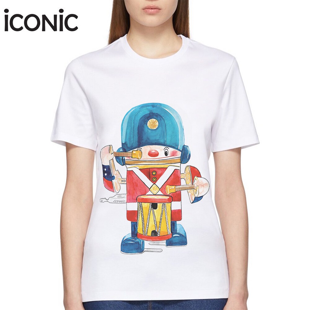 iCONiC WIND UP ROBOT T-SHIRT #5402 เสื้อยืด พิมพ์ลาย หุ่นยนต์ ไขลาน