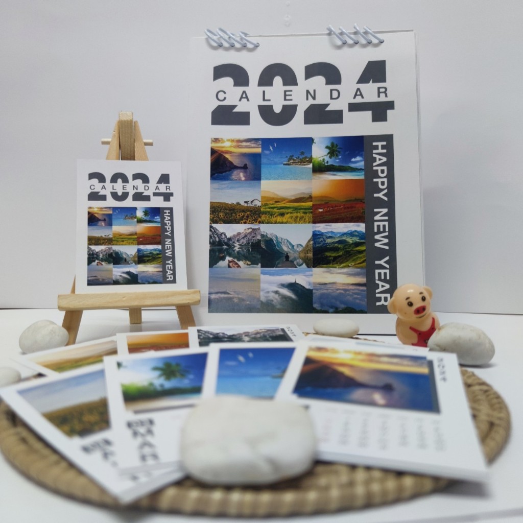 ปฏิทินตั้งโต๊ะ DIY ปี 2025 / 2568 ส่งรูปภาพให้ทางร้าน 12 รูป (โปรดอ่านขั้นตอนการสั่งซื้อ)