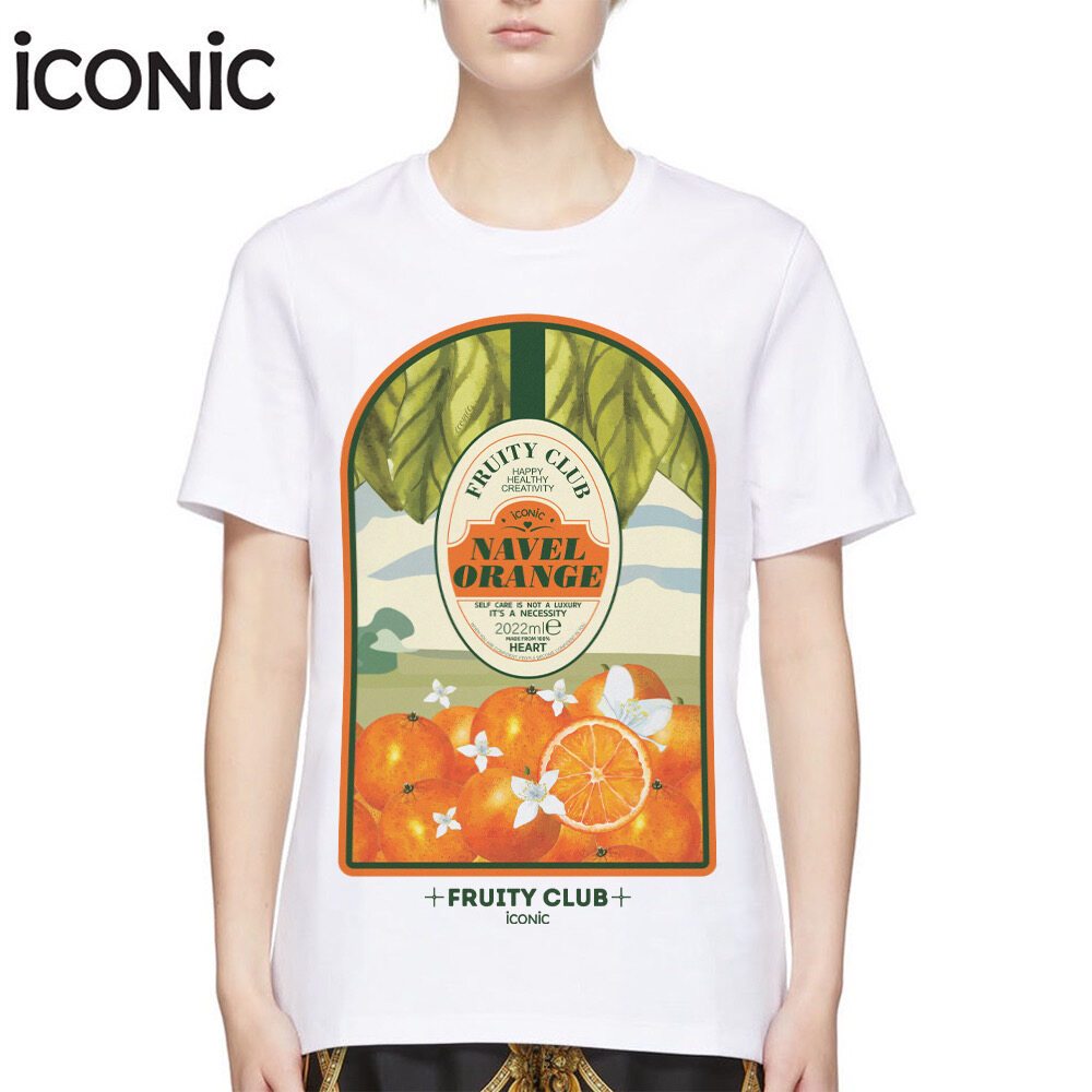 iCONiC ORNAGE ORIGINAL JUICE T-SHIRT #6661 เสื้อยืด พิมพ์ลาย น้ำผลไม้ รสส้ม