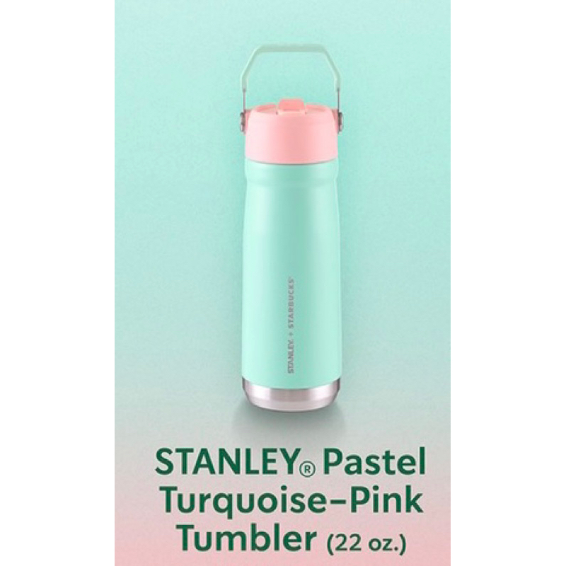 Starbucks Stanley Pastel Turquoise-Pink Tumbler (22oz.)