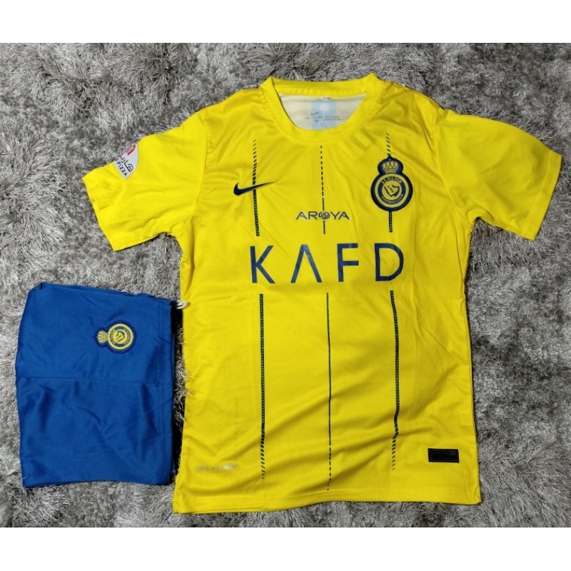 ชุดบอล ALสีเหลือง แขนสั้น ฤดูกาลใหม่ ชุดฟุตบอลผู้ใหญ่ เสื้อ + กางเกง