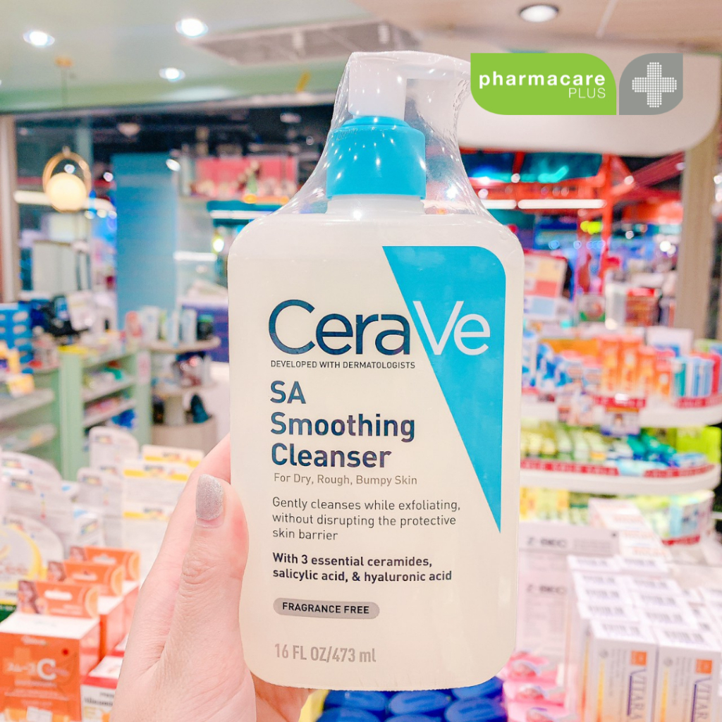 ✨แท้💯ฉลากไทย✨CeraVe SA Smoothing Cleanser 473  ml เซราวี เอสเอ สมูทธิง คลีนเซอร์ 473 มล.