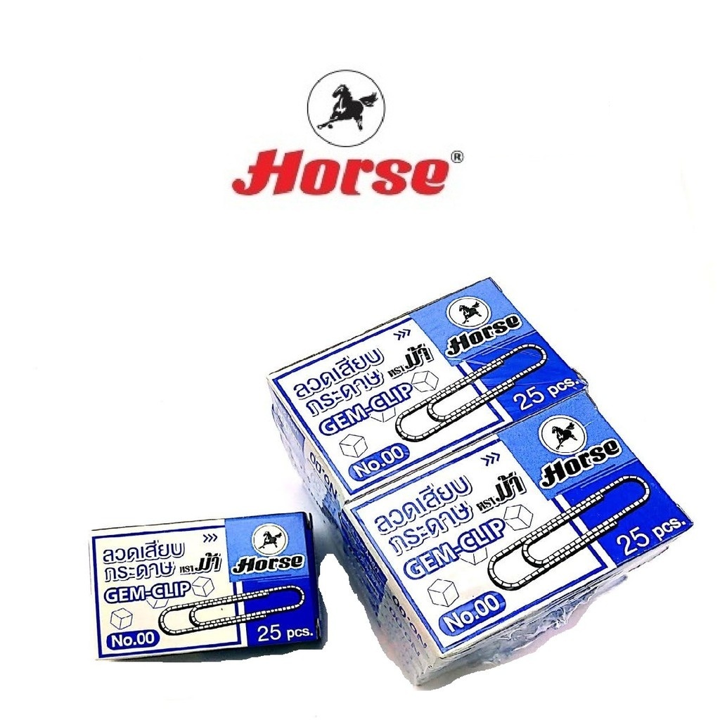 HORSEตราม้า ลวดเสียบหัวสามเหลี่ยม NO.1 32มม. 50ตัว/กล่อง (จำนวน 10 กล่อง/แพ็ค)