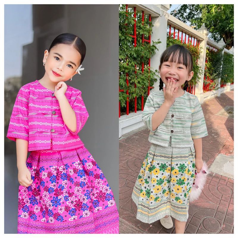 ชุดพื้นเมืองเด็ก ใส่ทำบุญ