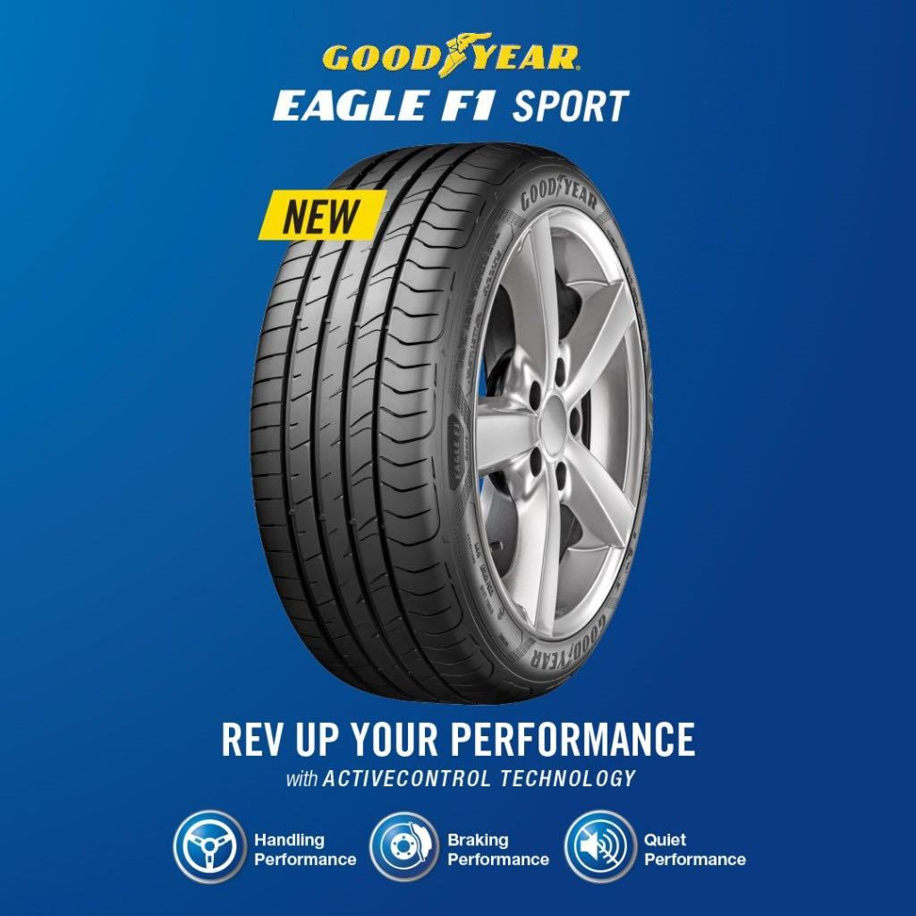 ยางรถยนต์ GOODYEAR 215/45 R17 รุ่น EAGLE F1 SPORT 91Y (จัดส่งฟรี!!! ทั่วประเทศ)