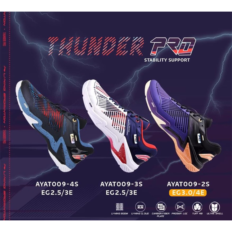 รองเท้าแบด Li-Ning Thunder pro (เน้นซัพพอร์ตขั้นสุด)