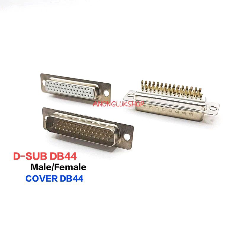 ราคา 1ตัว 👉👉D-SUB DB44 (DB-44 3แถว) COVER DB DB44 ตัวผู้-ตัวเมีย-ฝาครอบ DB