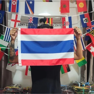 ใบกำกับภาษี โปรส่งฟรี> ธงชาติ ไทย ไตรรงค์ Thailand Flag 4 Size พร้อมส่งร้านคนไทย