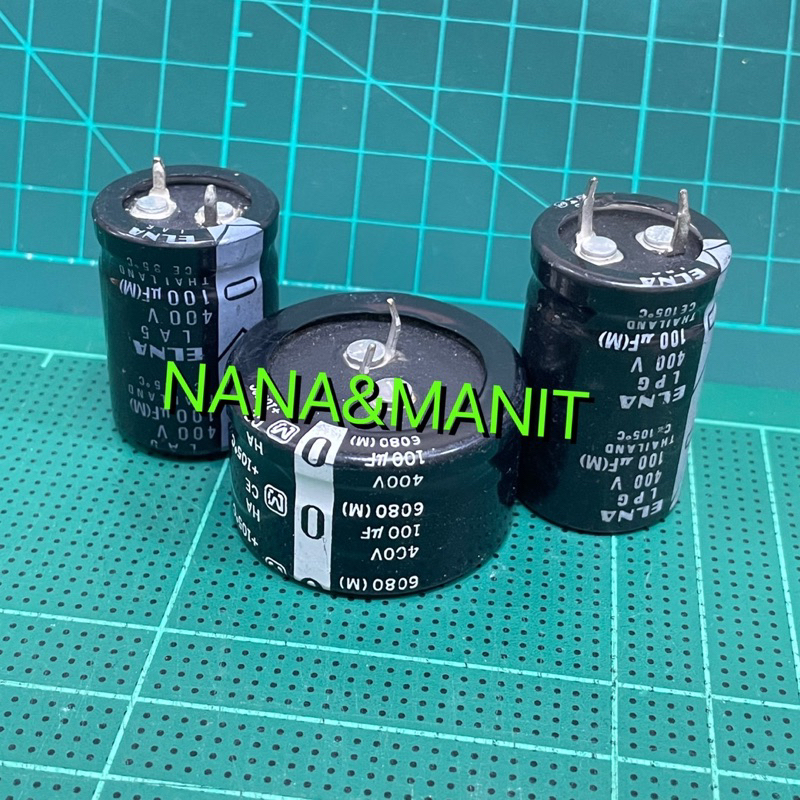 CAPACITOR 100UF 400V *มีไซร์ให้เลือก*(งานแท้) พร้อมส่งในไทย ชิ้นละ