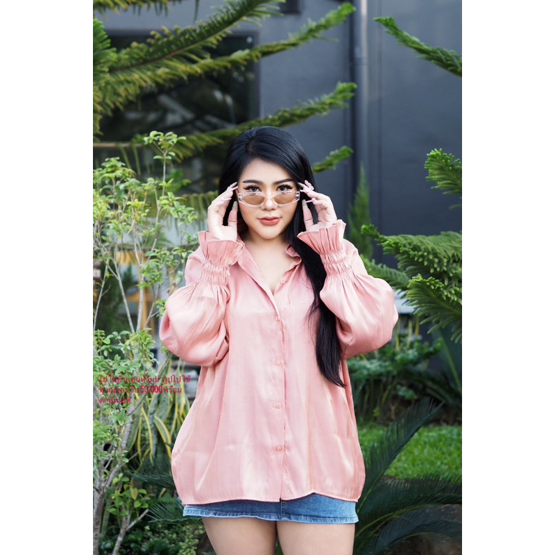 เสื้อเชิ้ตปลายแขนจั้ม ไซส์ใหญ่ อก44-54นิ้ว