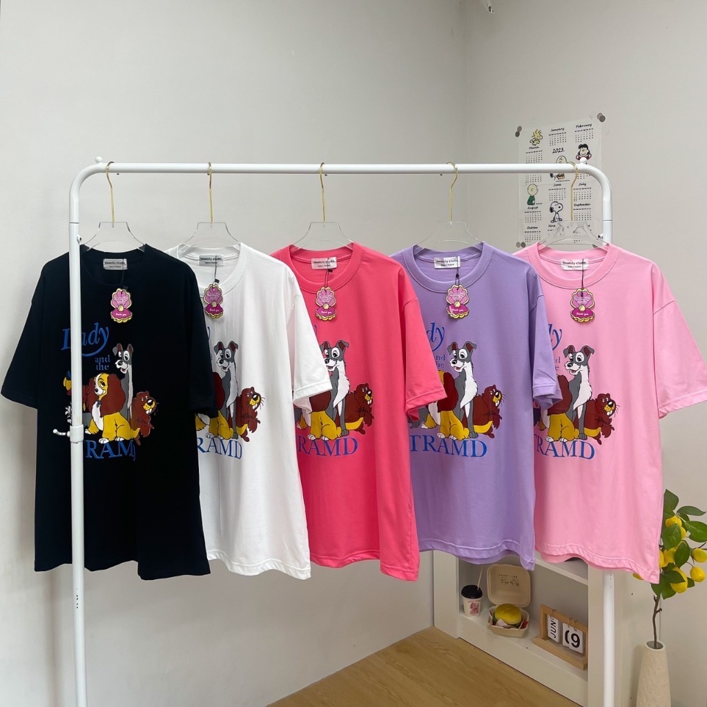 เสื้อยืด Oversize เลดี้แทม อก 44" ยาว 28" ป้าย Newmily (N004)
