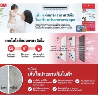 3M Filtrete แผ่นกรองฝุ่น สารก่อภูมิแพ้ และสิ่งแปลกปลอมในอากาศ รุ่น 9808 #แผ่นกรองแอร์