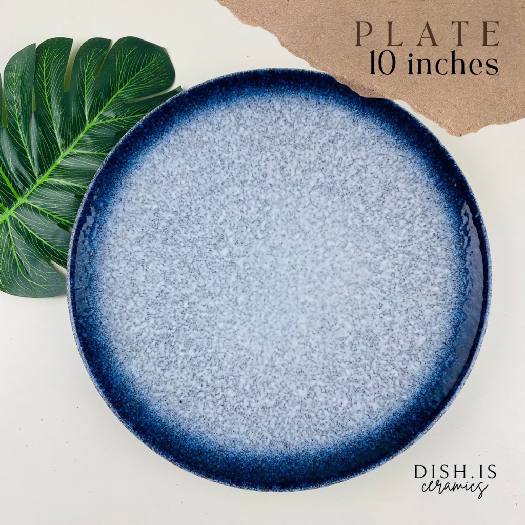 Blue marble set ชุดเข้าเซ็ท จาน ชาม สีน้ำเงินลายหินอ่อนจุด รูปที่ 4