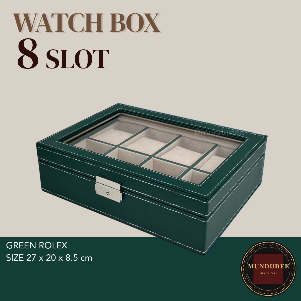 กล่องใส่นาฬิกา 8 เรือน 8-Slot Leather Watch Box