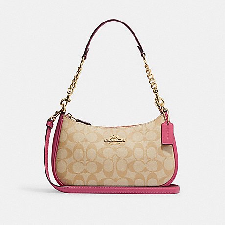 Coach TERI SHOULDER BAG IN SIGNATURE CANVAS (COACH CA548) กระเป๋าสะพายไหล่ หรือสะพายข้าง