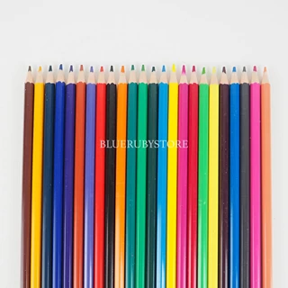 พร้อมส่ง💕 สีไม้ ดินสอสี 24 สี พร้อมกบเหลา ลายการ์ตูน