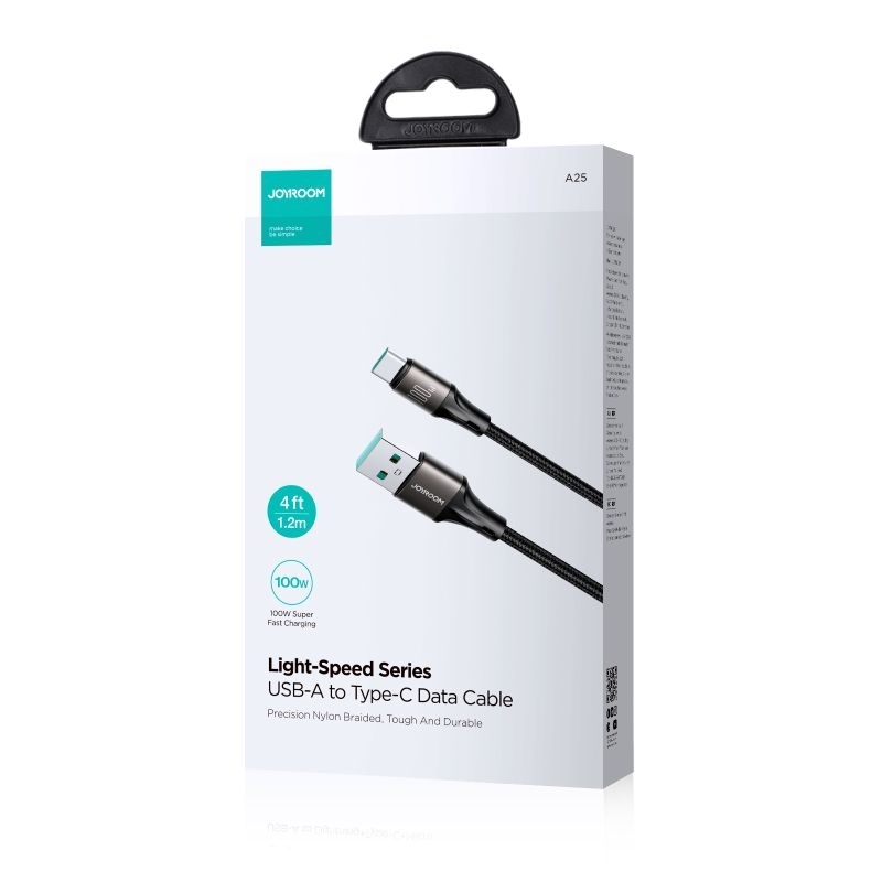 JOYROOM A25 Fast Charging Data Cable สายชาร์จเร็ว รองรับเทคโนโลยีชาร์จเร็ว 100W โอนถ่ายข้อมูลได้