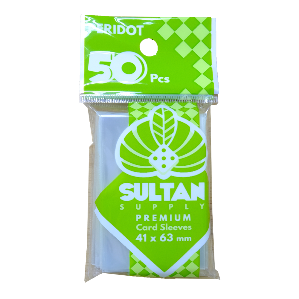 SLEEVES SULTAN PERIDOT 90M. ซองใส่การ์ด ขนาด 41 X 63mm. 50pcs.