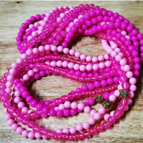 สร้อยมุกนกฮูก สร้อยข้อมือมุกนกฮูก สร้อยสีชมพู ถวายพระแม่ลักษมี พระแม่สุรัสวดี พระแม่ทุกองค์ เจ้าแม่กวนอิม เจ้าแม่ทุกองค์