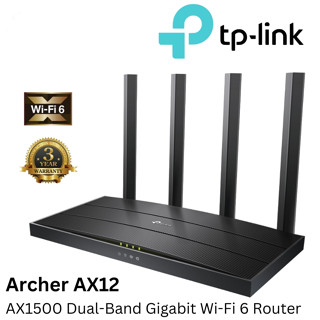 TP-LINK (Archer AX12) AX1500 Gigabit Wi-Fi 6 Router พร้อม Be…