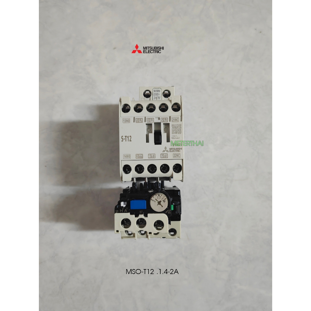 MITSUBISHI รุ่น MSO-T12 1.7A (1.4-2A) 220V แมกเนติกโอเวอร์โหลด