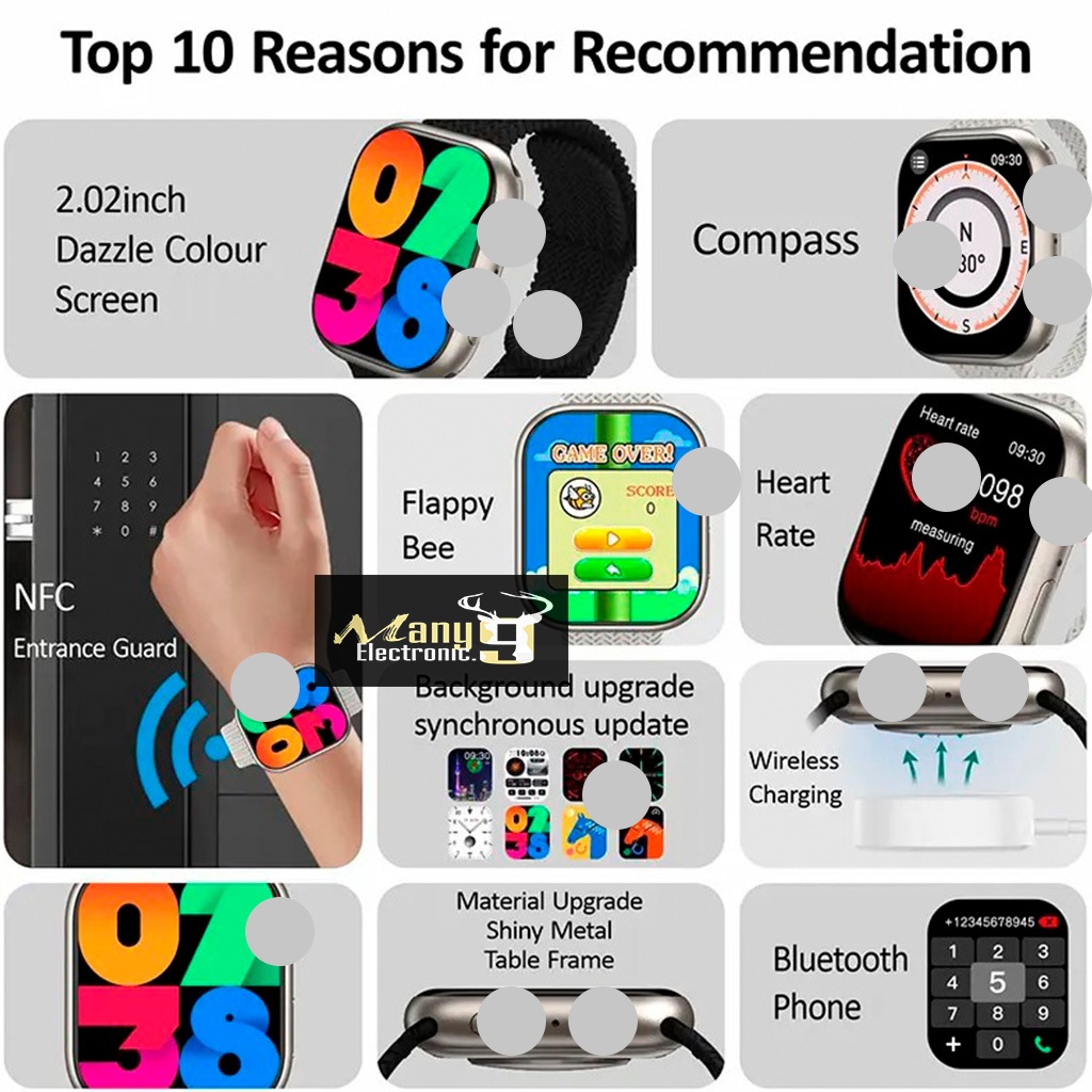 HK11ProMax (อัพเกรดใหม่) smartwatch สมาร์ทวอทช์หน้าจอ Super Amoled ขนาด 46 mm.โทรได้ เปลี่ยนสายได้ เปลี่ยนรูปหน้าจอได้ ราคา ถูกที่สุด ดีลบีเคเค แกลเลอรีภาพที่ 9